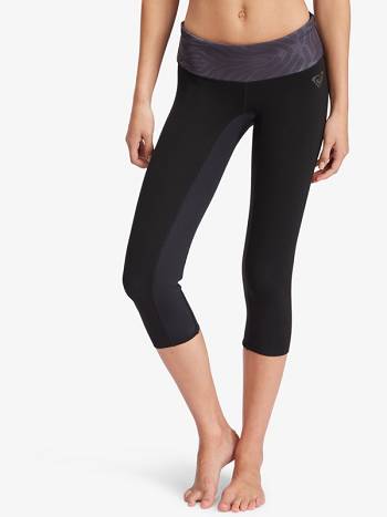 Women's Roxy Salt Water Surf Leggings Wetsuits Black | NZ_LW5615