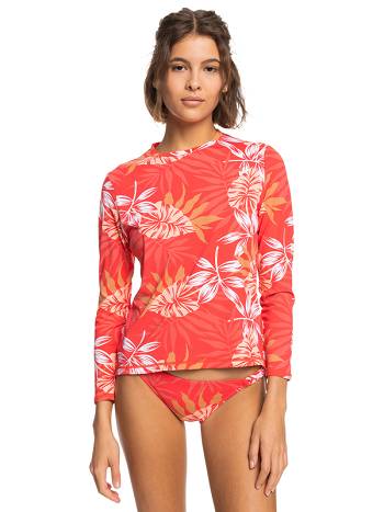 Women's Roxy Sea Skippin Rashguards Red | NZ_LW4678