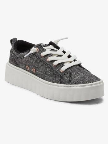 Women's Roxy Sheilahh Sneakers Black / White | NZ_LW3115