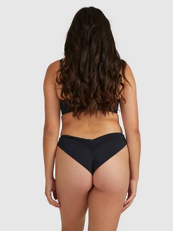 Women's Roxy Solid Beach Classics Cheeky Bikini Bottoms Dark Grey | NZ_LW4836