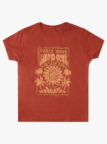 Women's Roxy Subliminal Graphic Boyfriend T-Shirt Red | NZ_LW9770