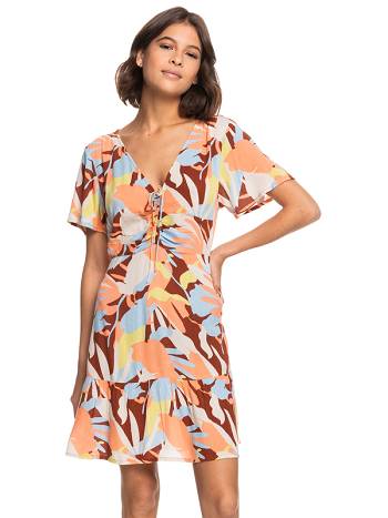 Women's Roxy Summer Flow Printed Mini Dress Brown | NZ_LW5686