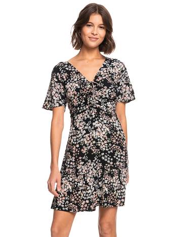 Women's Roxy Summer Flow Printed Mini Dress Dark Grey | NZ_LW6055