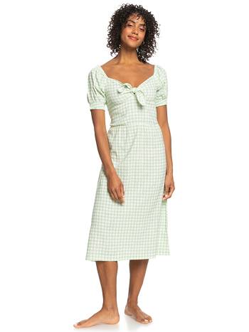 Women's Roxy Summertime Feeling Midi Dress green | NZ_LW4455