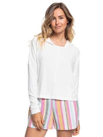 Women's Roxy Sunday Morning Hoodies White | NZ_LW1797