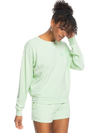 Women's Roxy Surfing By Moonlight Cozy Fleece green | NZ_LW4250