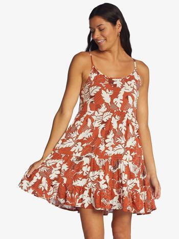 Women's Roxy Teen Dream Woven Strappy Dress orange | NZ_LW6607