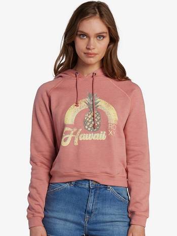 Women's Roxy Tile Pineapple Hawaii Hoodies Grey Rose | NZ_LW8125