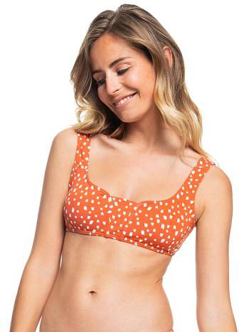 Women's Roxy Tropical Oasis Bralette Bikini Tops Brown | NZ_LW2211