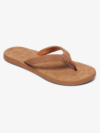 Women's Roxy Vickie Flip Flops Brown | NZ_LW7378