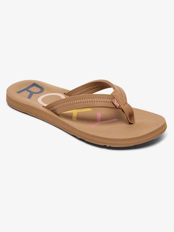 Women's Roxy Vista Flip Flops Brown | NZ_LW4817