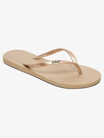 Women's Roxy Viva Flip-Flops Flip Flops Metal Gold | NZ_LW3128