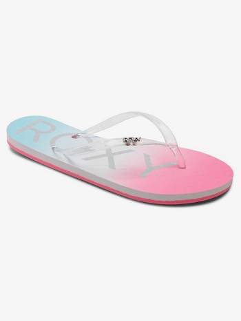 Women's Roxy Viva Jelly Flip Flops White / Pink / Turquoise | NZ_LW1359