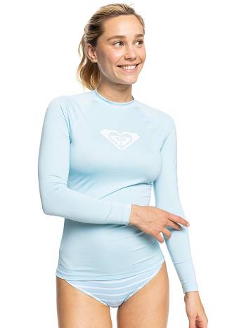 Women's Roxy Whole Hearted Rashguards Blue | NZ_LW6308