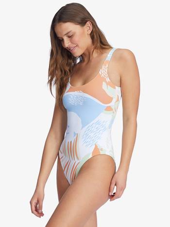 Women's Roxy Wildflowers Reversible One Pieces white flower | NZ_LW1813