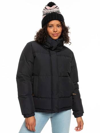 Women's Roxy Winter Rebel Waterproof Bomber Jackets Black | NZ_LW3026